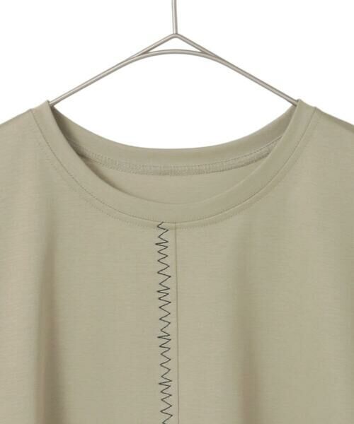 Maison de CINQ / メゾン ドゥ サンク カットソー | 【小さいサイズ/接触冷感】ミシンステッチボクシーシルエットTシャツ | 詳細16
