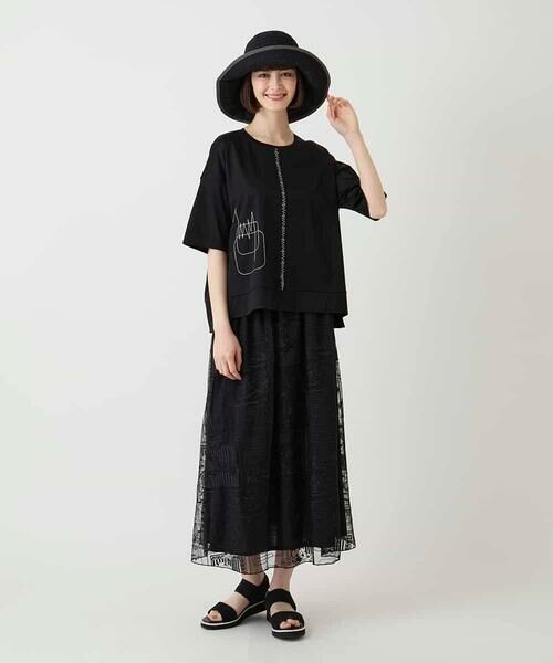 Maison de CINQ / メゾン ドゥ サンク カットソー | 【小さいサイズ/接触冷感】ミシンステッチボクシーシルエットTシャツ | 詳細8