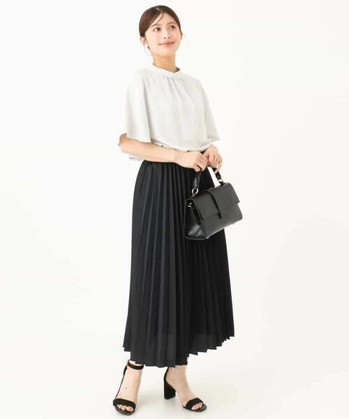 Maison de CINQ / メゾン ドゥ サンク シャツ・ブラウス | 【小さいサイズ】[洗える]レースボウタイ付きスタンドネックブラウス | 詳細18