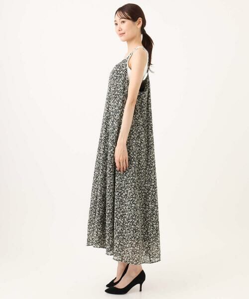 Maison de CINQ / メゾン ドゥ サンク ロング・マキシ丈スカート | 【小さいサイズ】[洗える]前後2way花柄シアーキャミワンピース | 詳細13