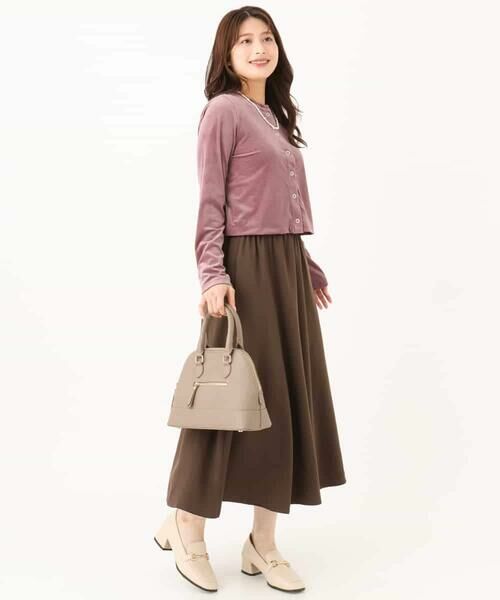 Maison de CINQ / メゾン ドゥ サンク ロング・マキシ丈スカート | 【小さいサイズ】[洗える]起毛サテンマーメイドシルエットスカート | 詳細9