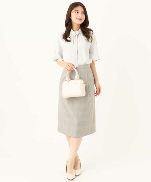 Maison de CINQ / メゾン ドゥ サンク ロング・マキシ丈スカート | 【小さいサイズ】[洗える]グレンチェック柄タイトスカート | 詳細6