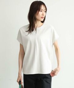 Maison de CINQ / メゾン ドゥ サンク カットソー | 【小さいサイズ】[洗える]前後2way フロントジップデザインカットソー