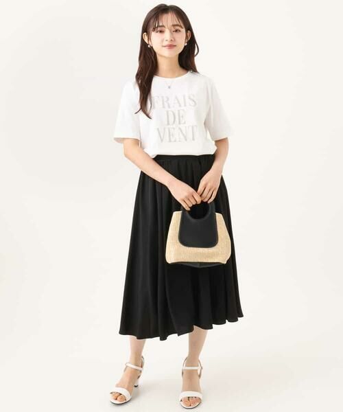 Maison de CINQ / メゾン ドゥ サンク カットソー | 【小さいサイズ】[洗える]シフォン切替えフロッキーロゴTシャツ | 詳細14