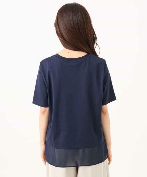 Maison de CINQ / メゾン ドゥ サンク カットソー | 【小さいサイズ】[洗える]シフォン切替えフロッキーロゴTシャツ | 詳細17