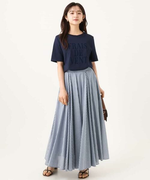 Maison de CINQ / メゾン ドゥ サンク カットソー | 【小さいサイズ】[洗える]シフォン切替えフロッキーロゴTシャツ | 詳細6