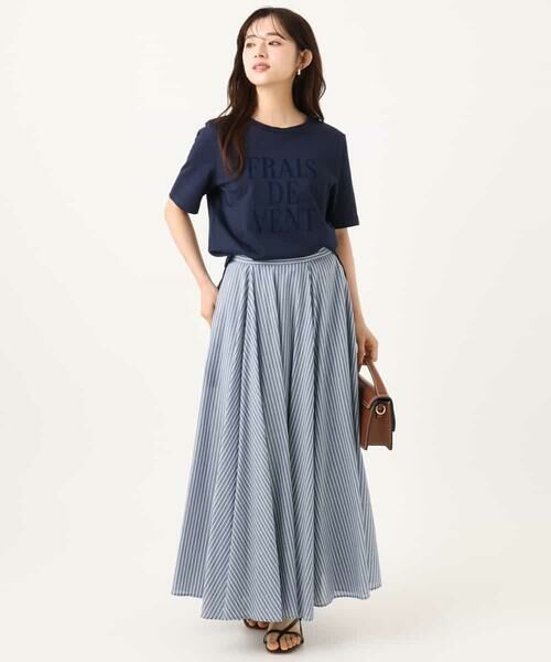 Maison de CINQ / メゾン ドゥ サンク カットソー | 【小さいサイズ】[洗える]シフォン切替えフロッキーロゴTシャツ | 詳細7