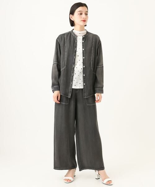 Maison de CINQ / メゾン ドゥ サンク シャツ・ブラウス | [セットアップ対応]ライトデニムバンドカラーデニムブラウス | 詳細3