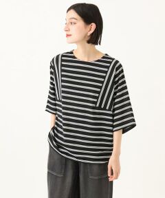 Maison de CINQ / メゾン ドゥ サンク カットソー | ラメボーダーポンチョカットソー