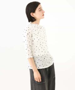 Maison de CINQ / メゾン ドゥ サンク カットソー | [日本製]シアーチュールドットプリントカットソー