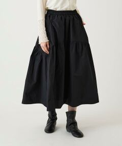 Maison de CINQ / メゾン ドゥ サンク ロング・マキシ丈スカート | 【小さいサイズ】ライトタフタティアードスカート