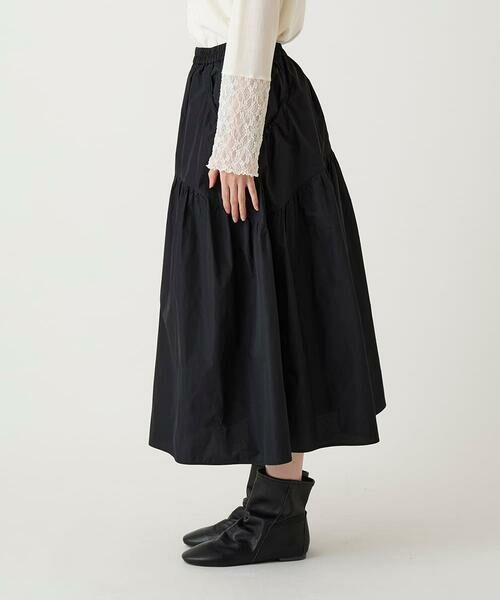 Maison de CINQ / メゾン ドゥ サンク ロング・マキシ丈スカート | 【小さいサイズ】ライトタフタティアードスカート | 詳細3