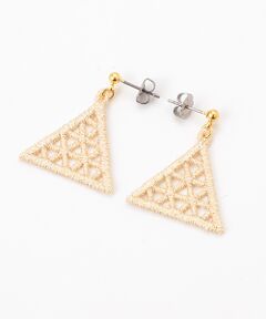 maison de F / メゾンドエフ ピアス・イヤリング | レースラティストライアングルピアス