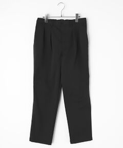 SOLID DOUBLE-KNIT TAPERED PANTS