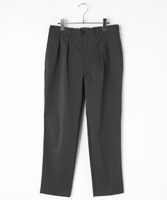 SOLID DOUBLE-KNIT TAPERED PANTS