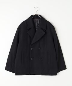 KNIT MELTON PEA COAT