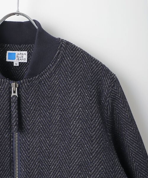 maison de F / メゾンドエフ Gジャン・デニムジャケット | herringbone tweed denim bomer jacket | 詳細2