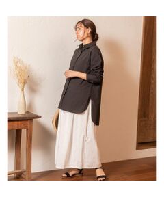 maison de F / メゾンドエフ シャツ・ブラウス | 長袖両脇ディープスリットシャツ