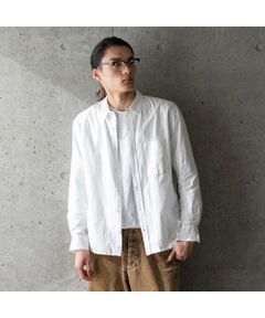 maison de F / メゾンドエフ シャツ・ブラウス | 長袖シングルポケット刺繍入りシャツ