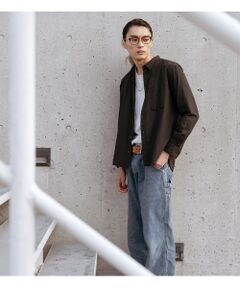 maison de F / メゾンドエフ シャツ・ブラウス | 長袖シングルポケット刺繍入りシャツ