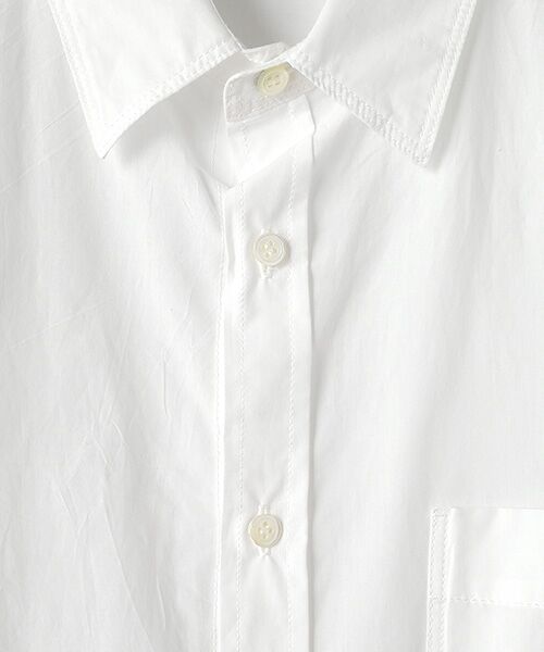 maison de F / メゾンドエフ シャツ・ブラウス | 長袖シングルポケット刺繍入りシャツ | 詳細1