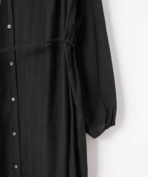 ティッカ　ソメロス社　スクエアビッグロングシャツ　ワンピース　ウォッシャブル　黒 ティッカ ソメロス社 スクエアビッグロングシャツ ワンピース