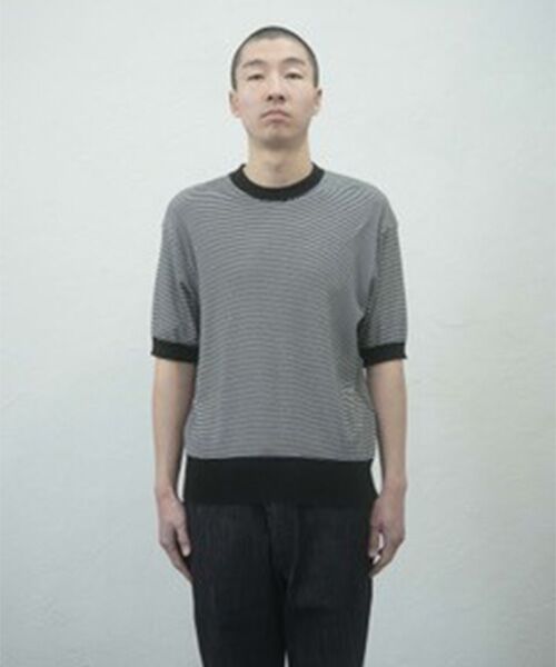 maison de F / メゾンドエフ ニット・セーター | Aragosta　クルーネックニットソー（ネロ／ビアンコ）