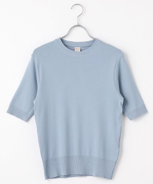 maison de F / メゾンドエフ ニット・セーター | ARGENTO　クルーネック５分袖ニットソー | 詳細8