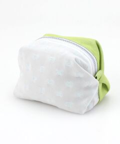 maison de F / メゾンドエフ ポーチ | Caramel pouch / aurora dots × lime glitter