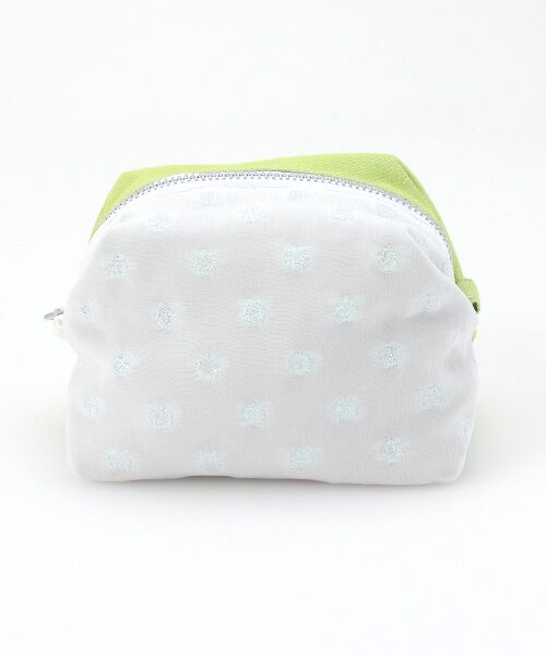 maison de F / メゾンドエフ ポーチ | Caramel pouch / aurora dots × lime glitter | 詳細1