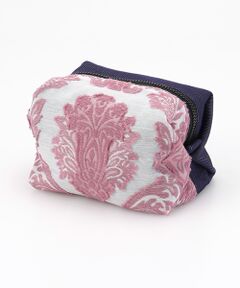 maison de F / メゾンドエフ ポーチ | Caramel pouch / pink damask × blue jeans