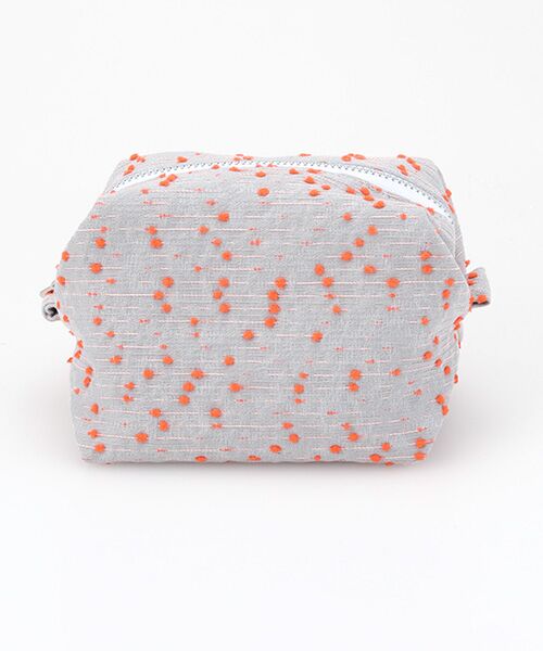 maison de F / メゾンドエフ ポーチ | Caramel pouch / orange dots | 詳細1