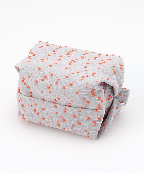 maison de F / メゾンドエフ ポーチ | Caramel pouch / orange dots | 詳細4