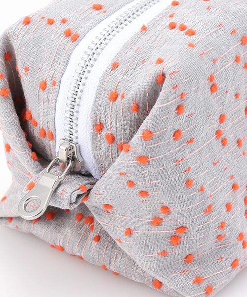 maison de F / メゾンドエフ ポーチ | Caramel pouch / orange dots | 詳細6