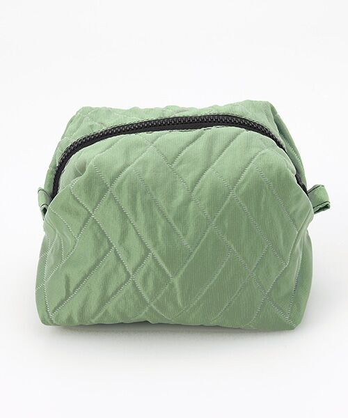 maison de F / メゾンドエフ ポーチ | Caramel pouch / green matrasse | 詳細3