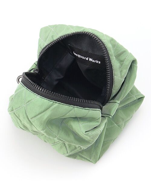 maison de F / メゾンドエフ ポーチ | Caramel pouch / green matrasse | 詳細5