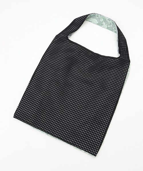 maison de F / メゾンドエフ エコバッグ | TWINS bag / ice green paisley × black check / L | 詳細1