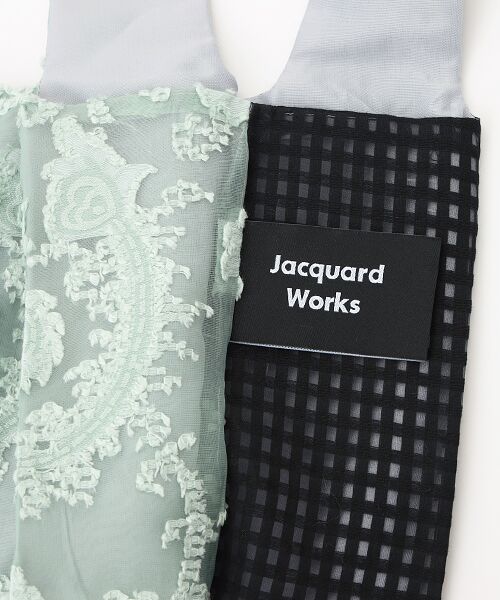 maison de F / メゾンドエフ エコバッグ | TWINS bag / ice green paisley × black check / L | 詳細3