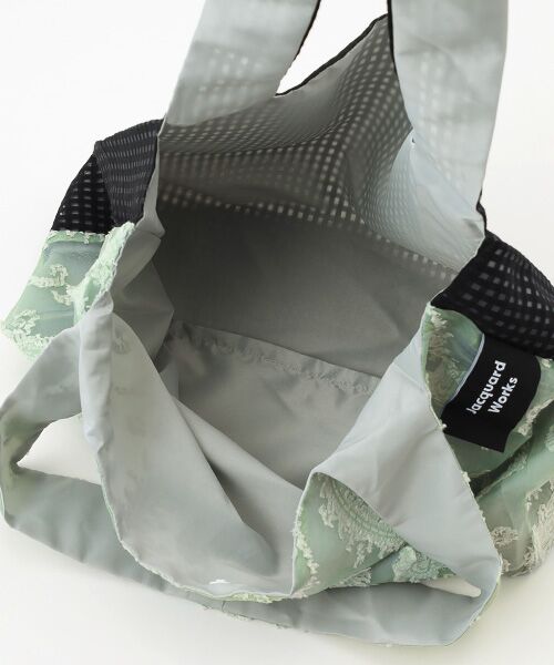 maison de F / メゾンドエフ エコバッグ | TWINS bag / ice green paisley × black check / M | 詳細2