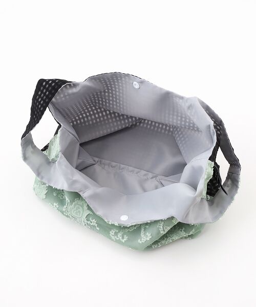 maison de F / メゾンドエフ エコバッグ | TWINS bag / ice green paisley × black check / S | 詳細2