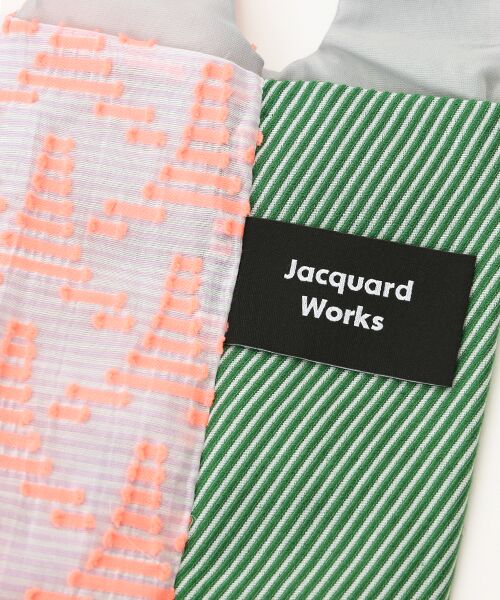 maison de F / メゾンドエフ エコバッグ | TWINS bag / pink triangle × green stripe / L | 詳細3