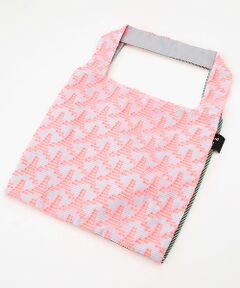 maison de F / メゾンドエフ エコバッグ | TWINS bag / pink triangle × green stripe / M