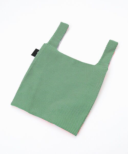 maison de F / メゾンドエフ エコバッグ | TWINS bag / pink triangle × green stripe / S | 詳細1