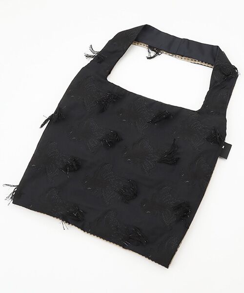 maison de F/]hGt TWINS bag / black demekin × beige check / M ubN t[