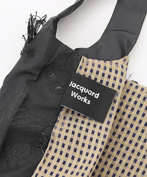 maison de F / メゾンドエフ エコバッグ | TWINS bag / black demekin × beige check / S | 詳細3