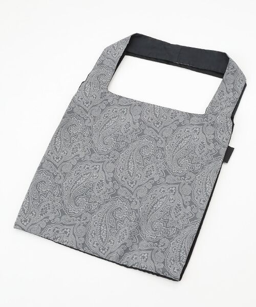 maison de F / メゾンドエフ エコバッグ | TWINS bag / gray paisley × black karesansui / M（グレー）
