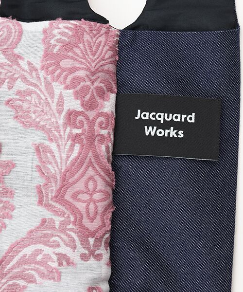 maison de F / メゾンドエフ エコバッグ | TWINS bag / pink damask × blue jeans / L | 詳細3