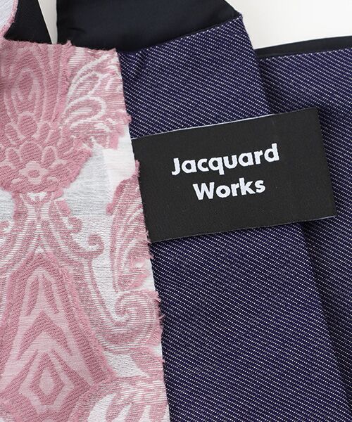 maison de F / メゾンドエフ エコバッグ | TWINS bag / pink damask × blue jeans / M | 詳細3