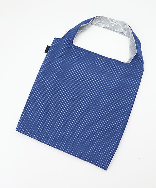 maison de F / メゾンドエフ エコバッグ | TWINS bag / ice gray paisley × blue check / L | 詳細1