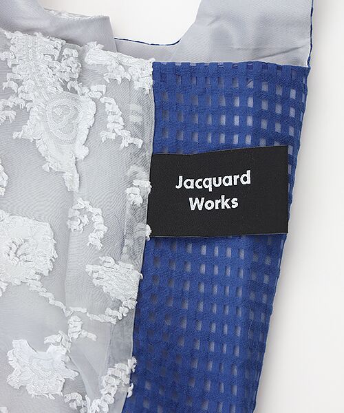 maison de F / メゾンドエフ エコバッグ | TWINS bag / ice gray paisley × blue check / L | 詳細3